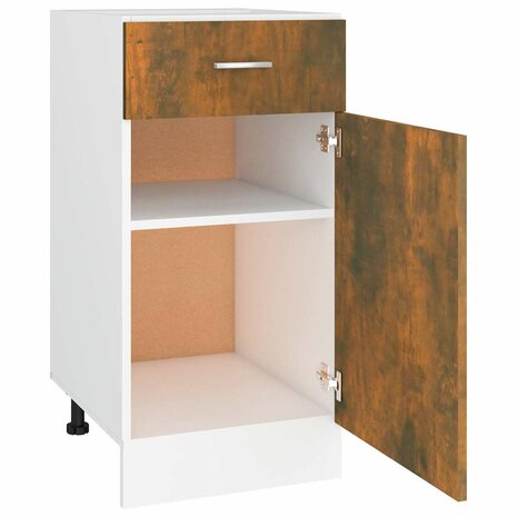 Onderkast met lade Lyon 40x46x81,5 cm bewerkt hout gerookt eiken 8