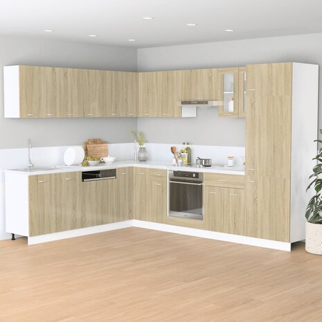 Onderkast Lyon 80x46x81,5 cm bewerkt hout sonoma eikenkleurig 3