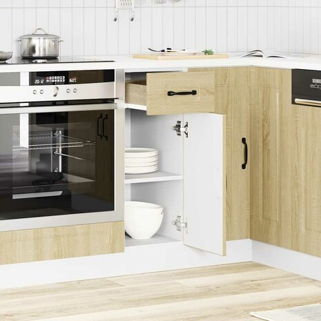 Onderkast Kalmar bewerkt hout sonoma eikenkleurig 3