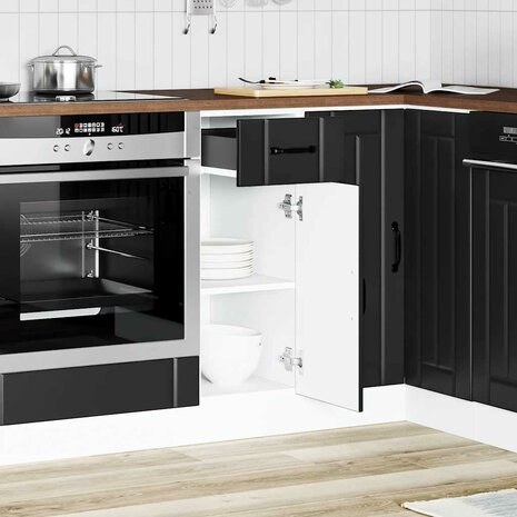 Onderkast Lucca bewerkt hout zwart 1