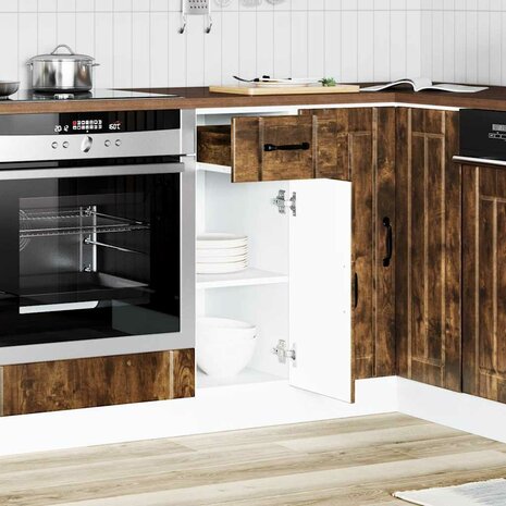Onderkast Lucca bewerkt hout gerookt eikenkleurig 1