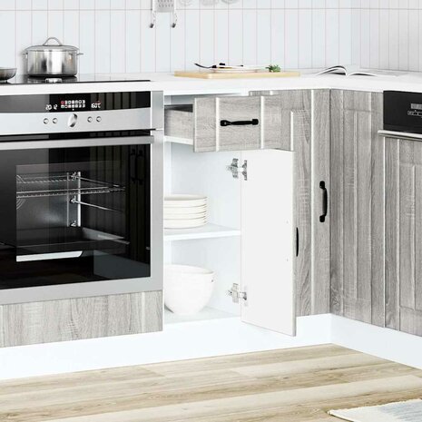Onderkast Lucca bewerkt hout grijs sonoma eikenkleur 2