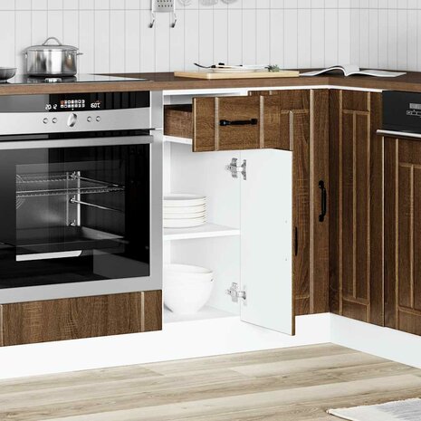 Onderkast Lucca bewerkt hout bruin eikenkleur 1