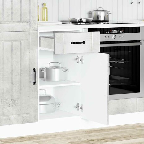 Onderkast Lucca bewerkt hout betongrijs 2