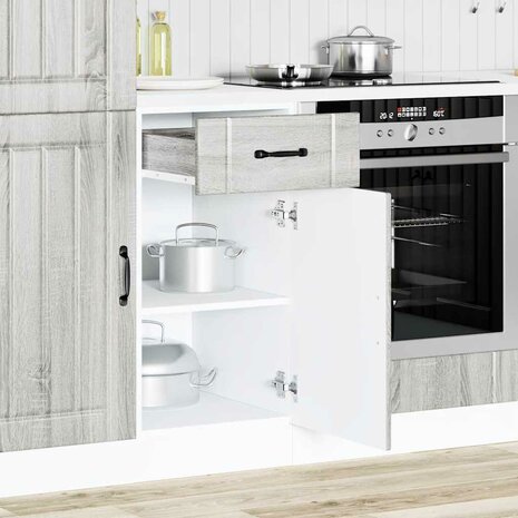Onderkast Lucca bewerkt hout grijs sonoma eikenkleur 2