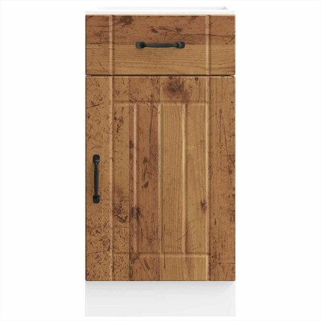 Onderkast Lucca bewerkt hout oud houtkleurig 5