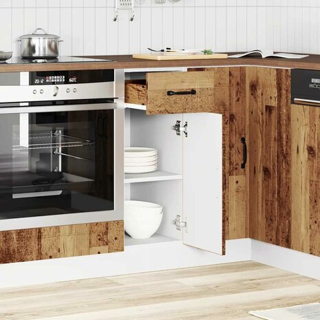 Onderkast "Porto" bewerkt hout oud houtkleurig 3