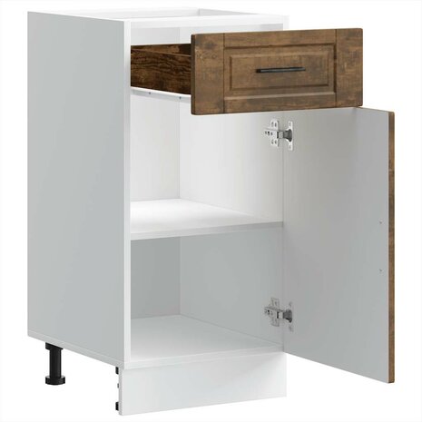 Onderkast "Porto" bewerkt hout gerookt eikenkleurig 5