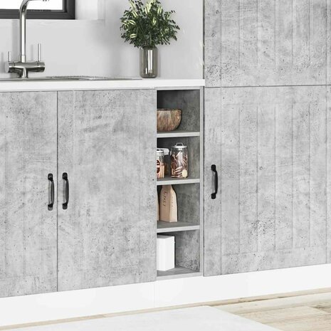 Onderkast Riga 20x44,5x81,5 cm bewerkt hout betongrijs 3