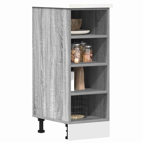 Onderkast Riga 30x44,5x81,5cm bewerkt hout grijs sonoma eikenkleurig 1