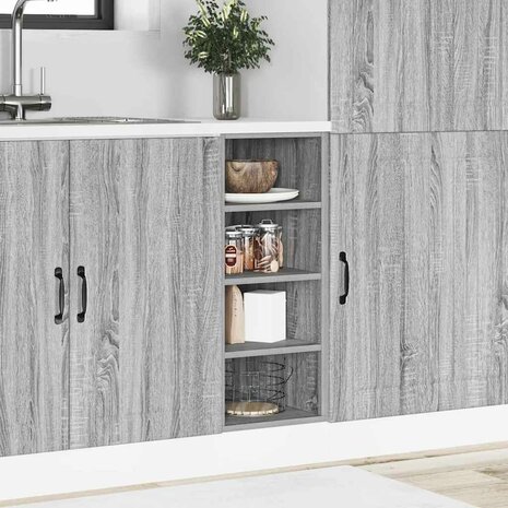 Onderkast Riga 30x44,5x81,5cm bewerkt hout grijs sonoma eikenkleurig 3