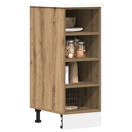 Onderkast Riga 30x44,5x81,5 cm bewerkt hout artisanaal eikenkleur 3