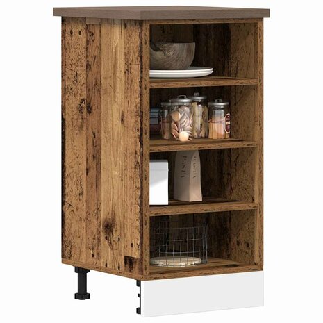 Onderkast Riga 40x44,5x81,5 cm bewerkt hout oud houtkleurig 1