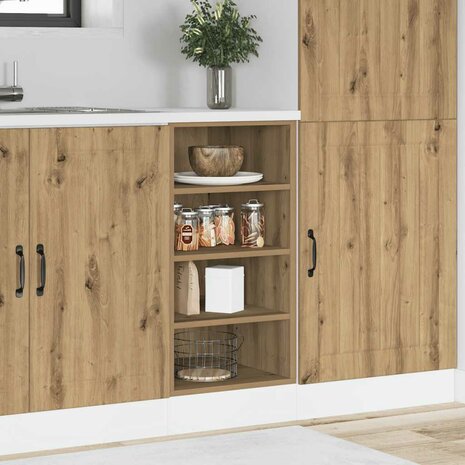 Onderkast Riga 40x44,5x81,5 cm bewerkt hout artisanaal eikenkleur 1