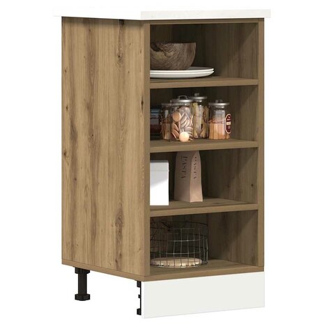 Onderkast Riga 40x44,5x81,5 cm bewerkt hout artisanaal eikenkleur 3