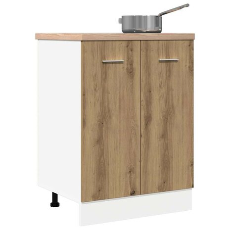 Onderkast Lyon 60x46x81,5 cm bewerkt hout artisanaal eikenkleur 3