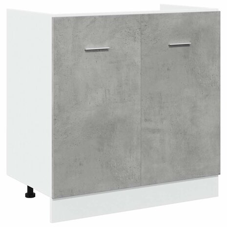 Wastafelonderkast Lyon 80x46x81,5 cm bewerkt hout betongrijs 2