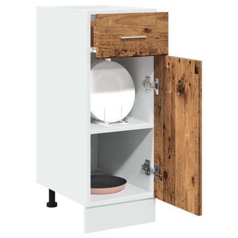 Onderkast met lade Lyon 30x46x81,5 cm bewerkt hout oud houtkleurig 1