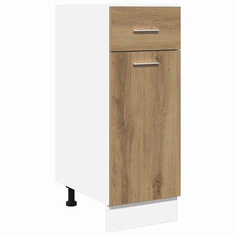 Onderkast met lade Lyon 30x46x81,5 cm bewerkt hout artisanaal eiken 2