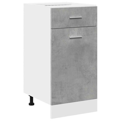 Onderkast met lade Lyon 40x46x81,5 cm bewerkt hout betongrijs 2