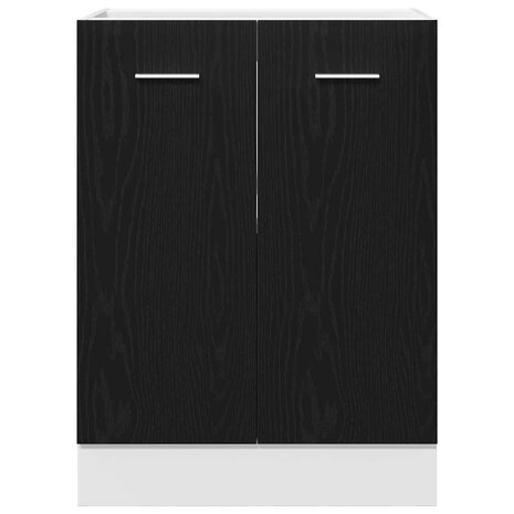 Onderkast zwart eik 60x46x81,5 cm bewerkt hout 6