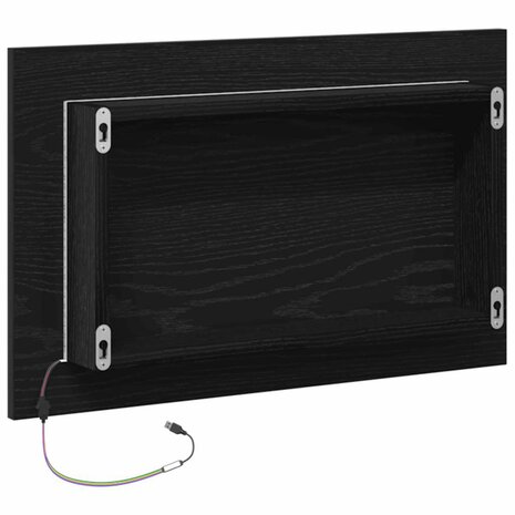 Onderkast zwart eik 60x46x81,5 cm bewerkt hout 8