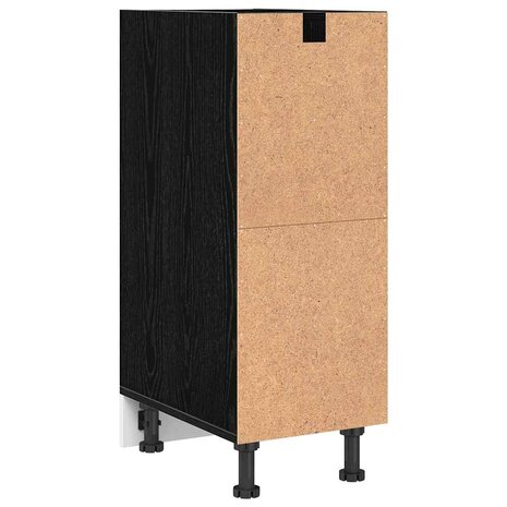 Keukenonderkast Zwart eiken 30 x 44,5 x 81,5 cm Bewerkt hout 7