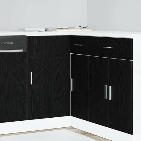 Keuken Hoek Onderkast Zwart eiken 86 x 46 x 81,5 cm 1