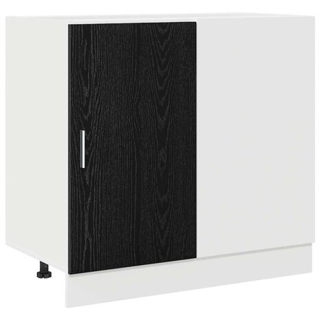 Keuken Hoek Onderkast Zwart eiken 86 x 46 x 81,5 cm 2