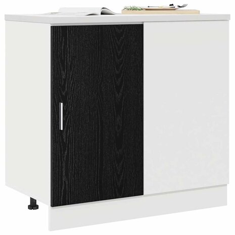 Keuken Hoek Onderkast Zwart eiken 86 x 46 x 81,5 cm 3