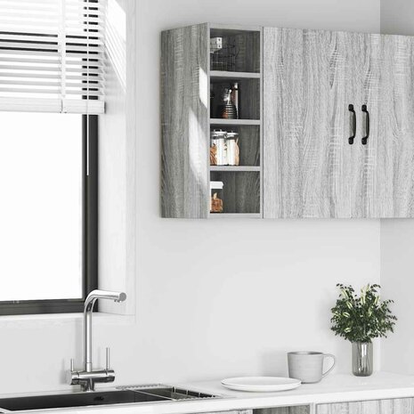Bovenkast Riga 20x29,5x60 cm bewerkt hout grijs sonoma eikenkleurig 3