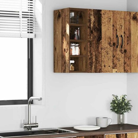 Bovenkast Riga 20x29,5x60 cm bewerkt hout oud houtkleurig 3
