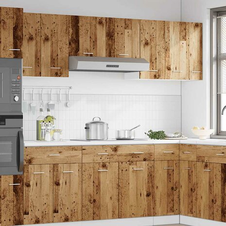 Bovenkast Lyon 30x31x60 cm bewerkt hout oud houtkleurig 3