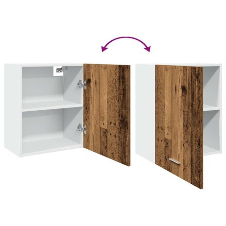 Bovenkast Lyon 50x31x60 cm bewerkt hout oud houtkleurig 8
