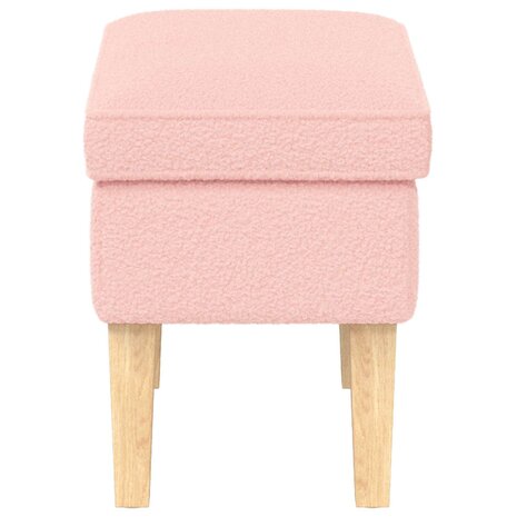 Voetenbank Roze 55 x 35 x 41 cm Boucl&eacute; 4