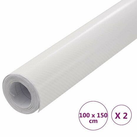 2 st Autofolie 4D 100x150 cm wit 7