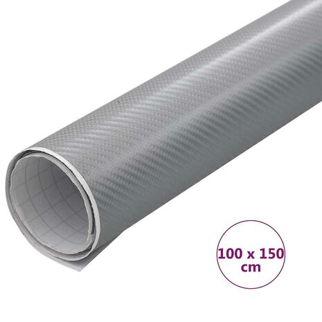 Autofolie 4D 100x150 cm zilverkleurig 7