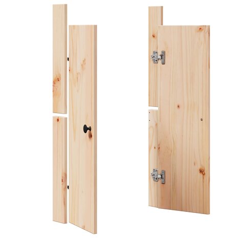 Keukendeur MEPPEL 2 st Cr&egrave;me 50 x 9 x 82 cm Massief grenenhout 4