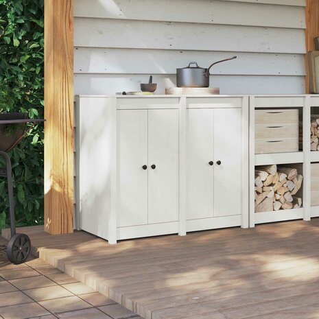Keukendeur MEPPEL 2 st Wit 50 x 9 x 82 cm Massief grenenhout 3