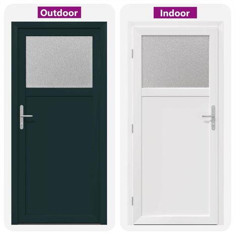 Zij-ingangsdeur 98 x 198 cm PVC Antraciet 7