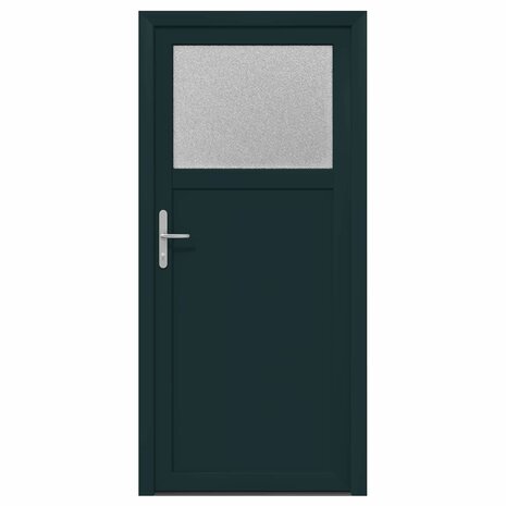 Zij-ingangsdeur 88 x 198 cm PVC Antraciet 2