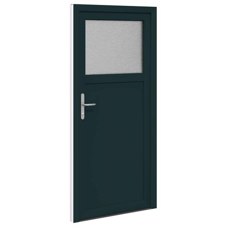 Zij-ingangsdeur 88 x 198 cm PVC Antraciet 5