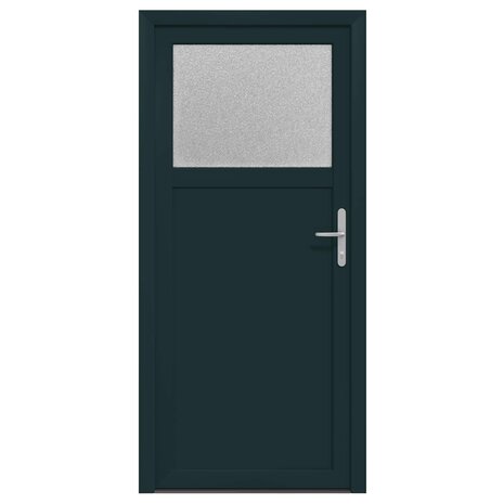 Zij-ingangsdeur 98 x 198 cm PVC Antraciet 2