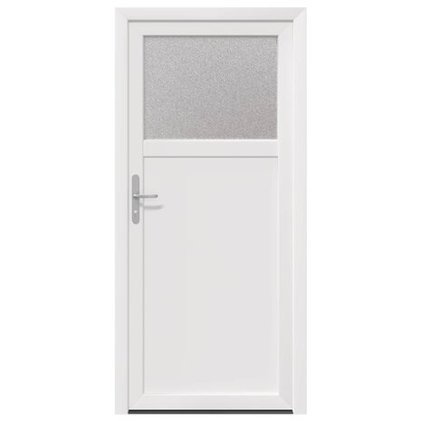 Zij-ingangsdeur 98 x 198 cm PVC Wit 2