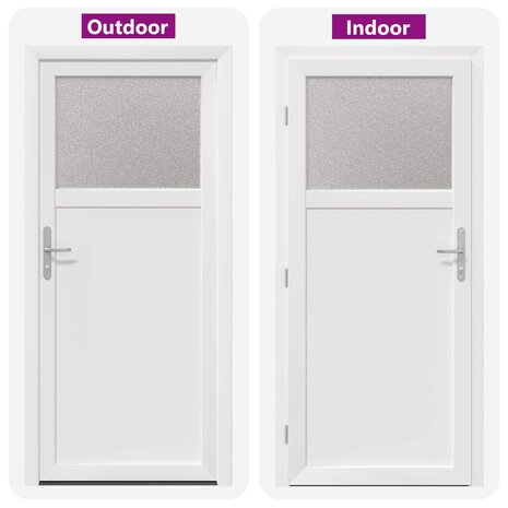 Zij-ingangsdeur 88 x 198 cm PVC Wit 7