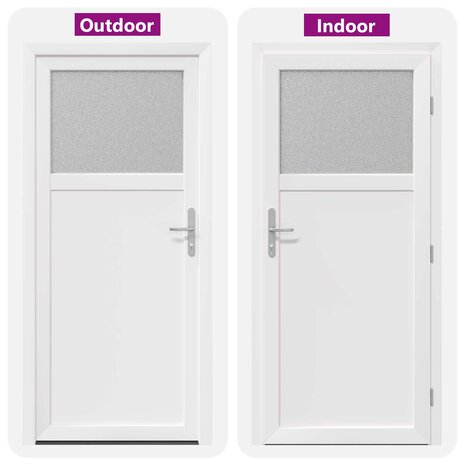 Zij-ingangsdeur 98 x 198 cm PVC Wit 7