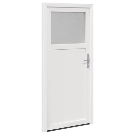 Zij-ingangsdeur 88 x 198 cm PVC Wit 5