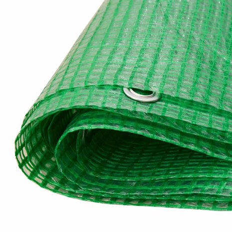 Zeil met Oogjes Groen 3 x 3 m 140 gsm PE 4