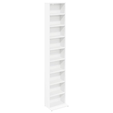 Cd-kast 2 st Wit 33 x 23,5 x 175 cm Bewerkt hout 4