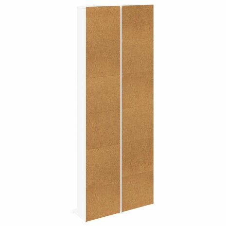 Cd-kast 2 st Wit 33 x 23,5 x 175 cm Bewerkt hout 8